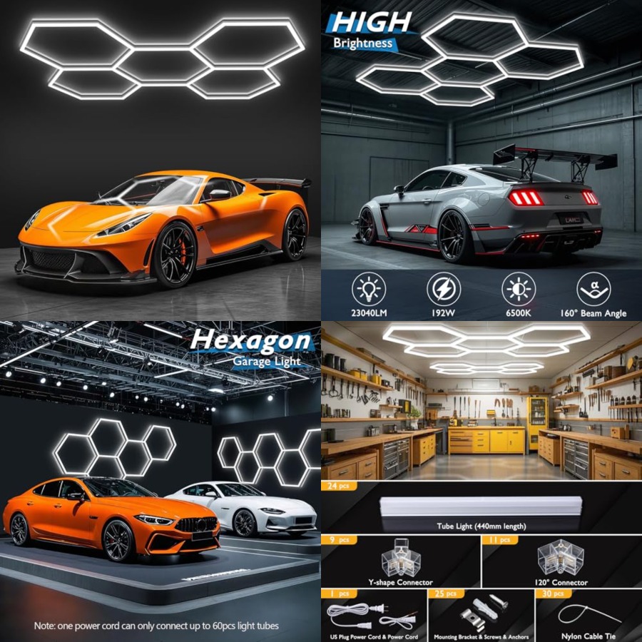 Luzes de Garagem Hexagonais, L - Car Led Light avaliação e preço
